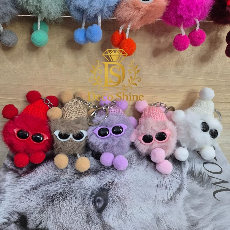 آویز کیف و جاکلیدی عروسکی طرح میکروب با رنگبندی عالی (پسکرایه)