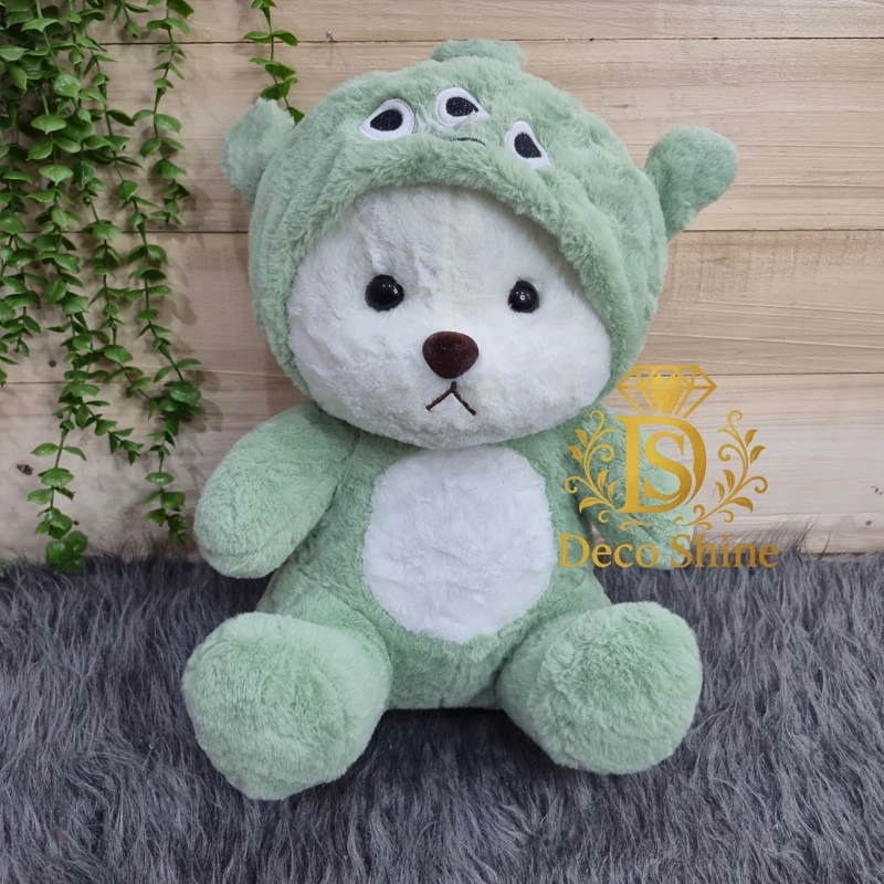 عروسک خرس کلاه دوچهره اورجینال وارداتی 45 سانت(پسکرایه)