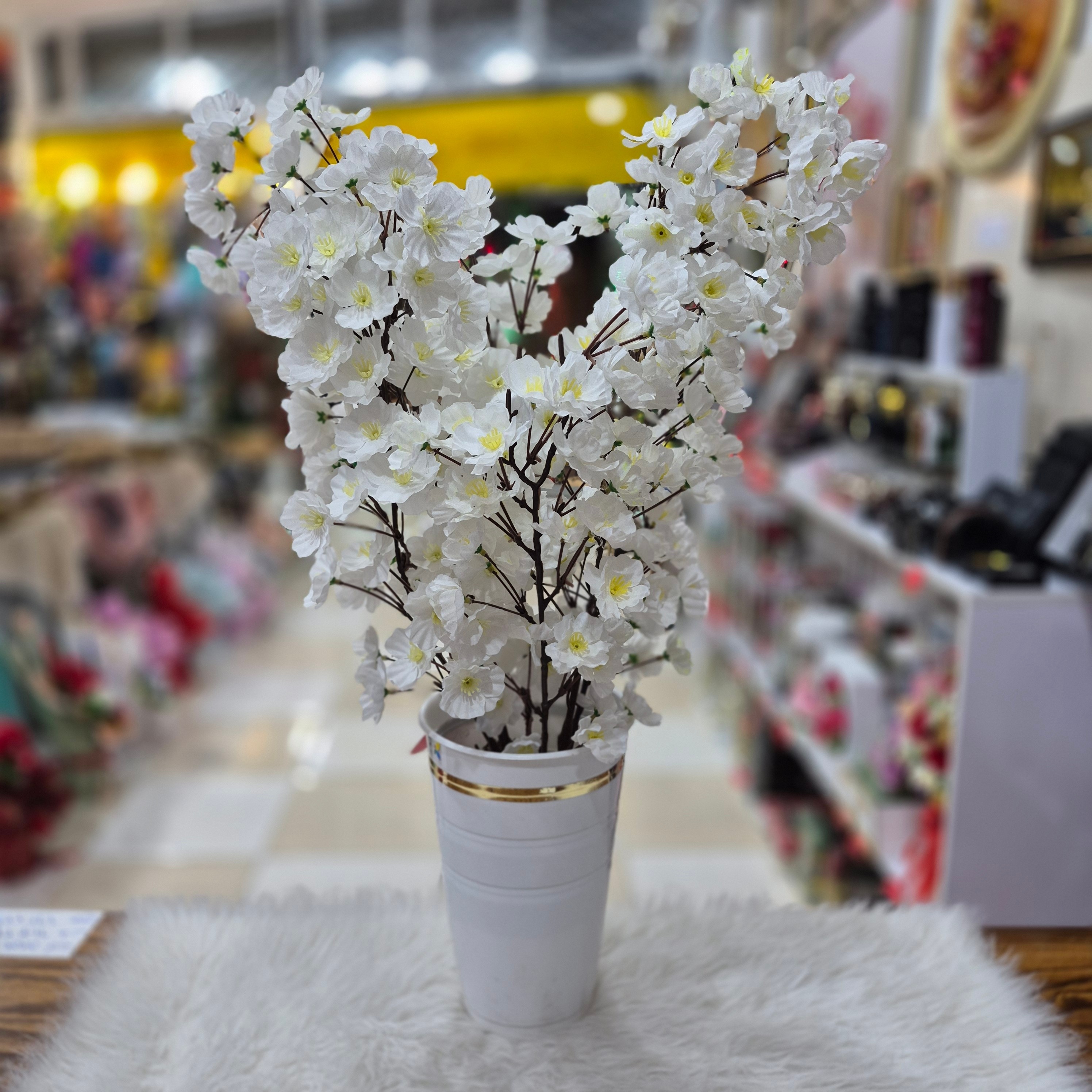 درختچه شکوفه مصنوعی کنار سالنی (80 سانت)