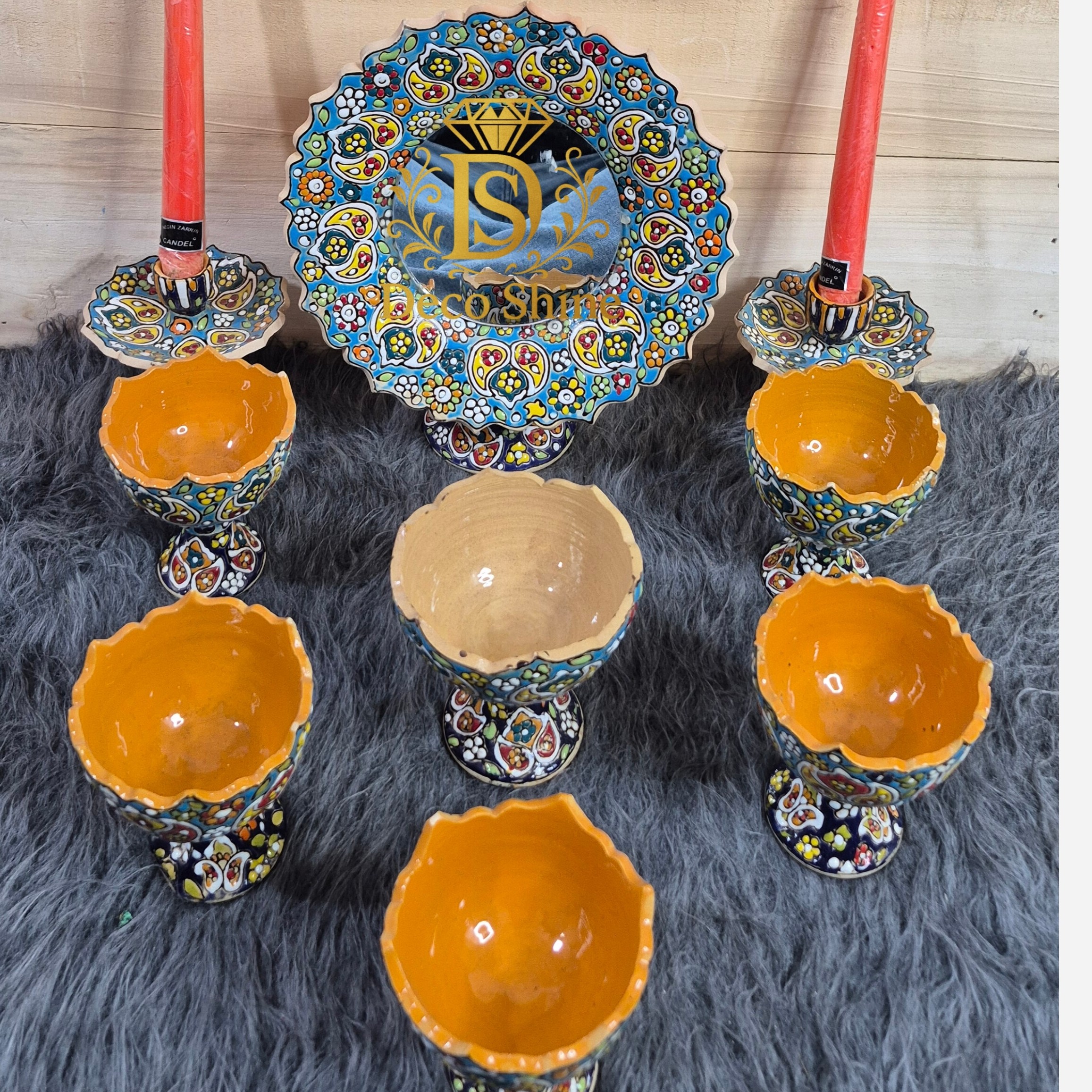 هفت سین سفالی میناکاری (هنری و سنتی)