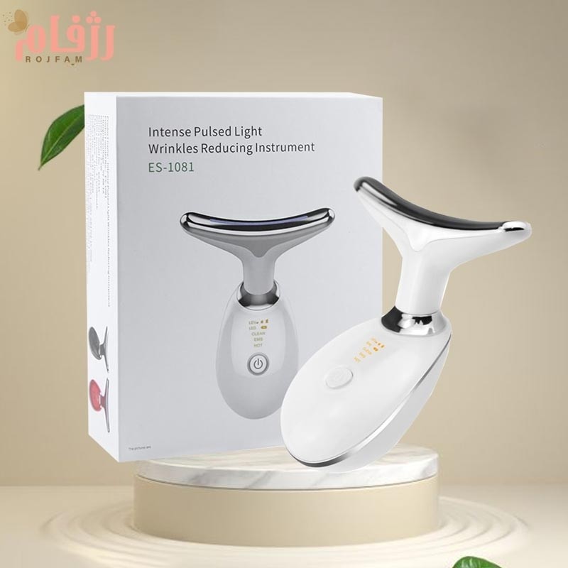 ماساژور لیفت صورت گردن شارژی LED هفت کاره