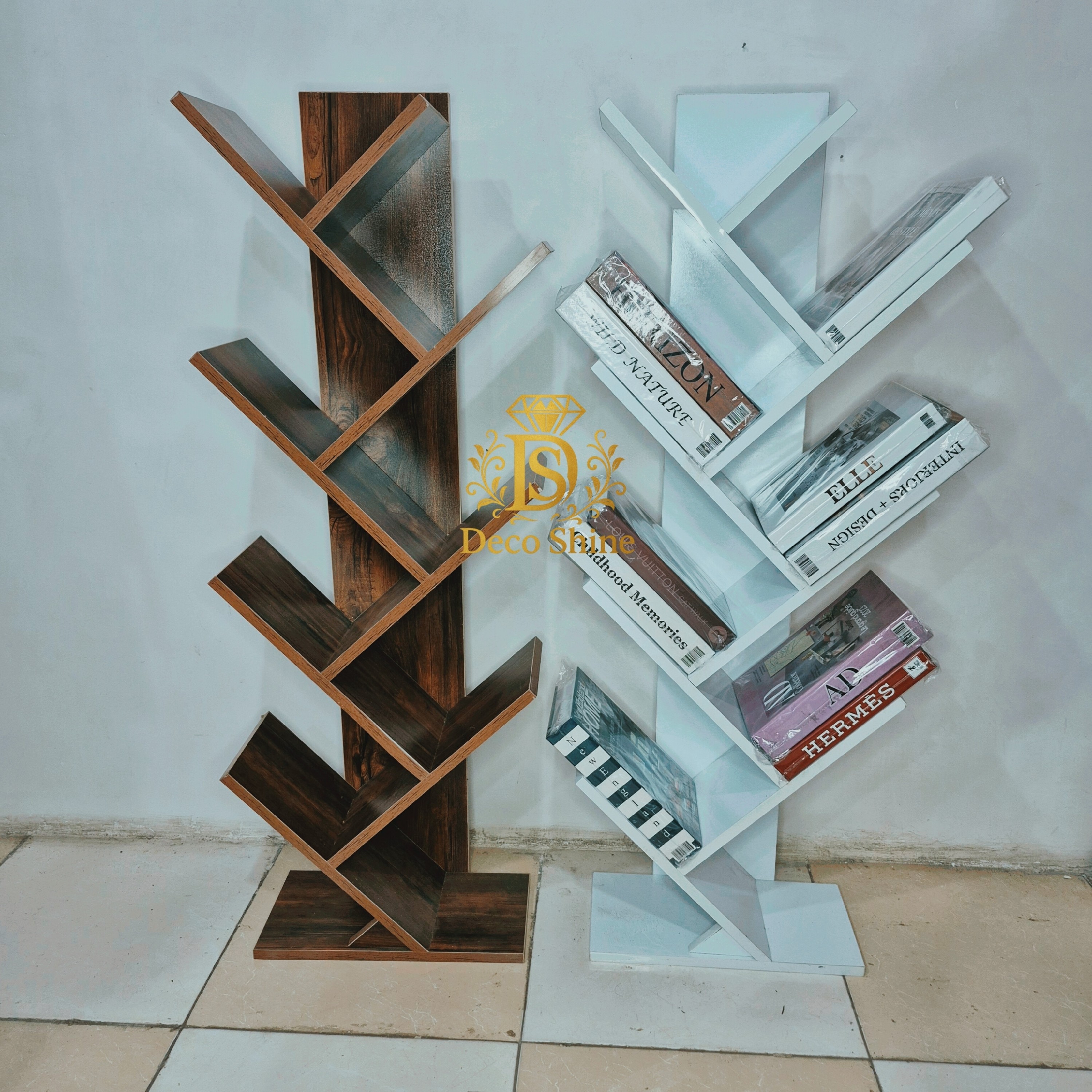 استند کتابخانه چوبی (جا کتابی، جاکفشی) ام دی اف طرح درخت