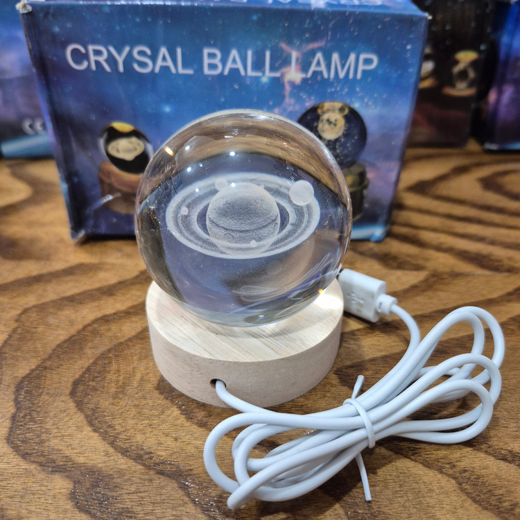 گوی سهبعدی چراغدار (چراغ خواب، دکوری) USB خور طرحدار سایز 6