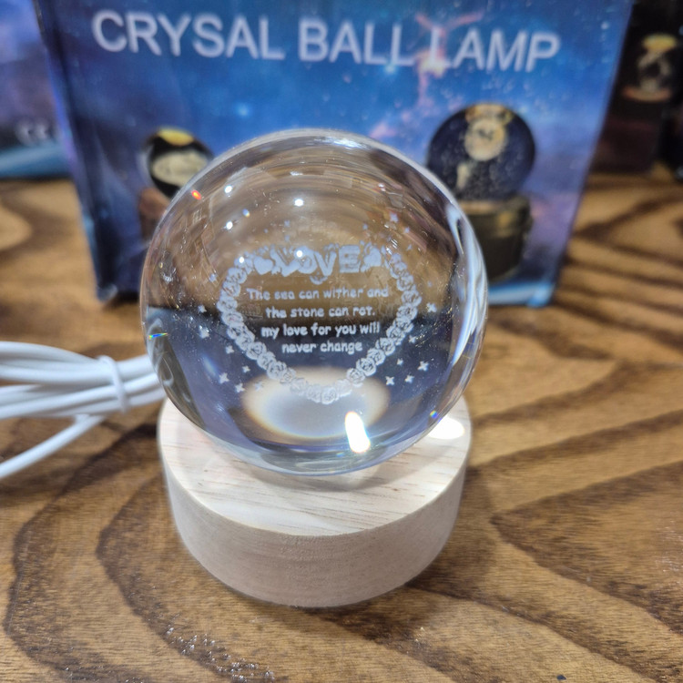 گوی سهبعدی چراغدار (چراغ خواب، دکوری) USB خور طرحدار سایز 6
