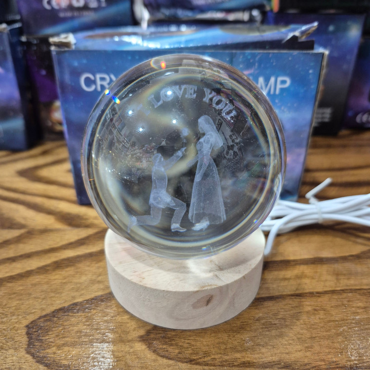 گوی سهبعدی چراغدار (دکوری، هدیه) USB خور طرحدار سایز 8