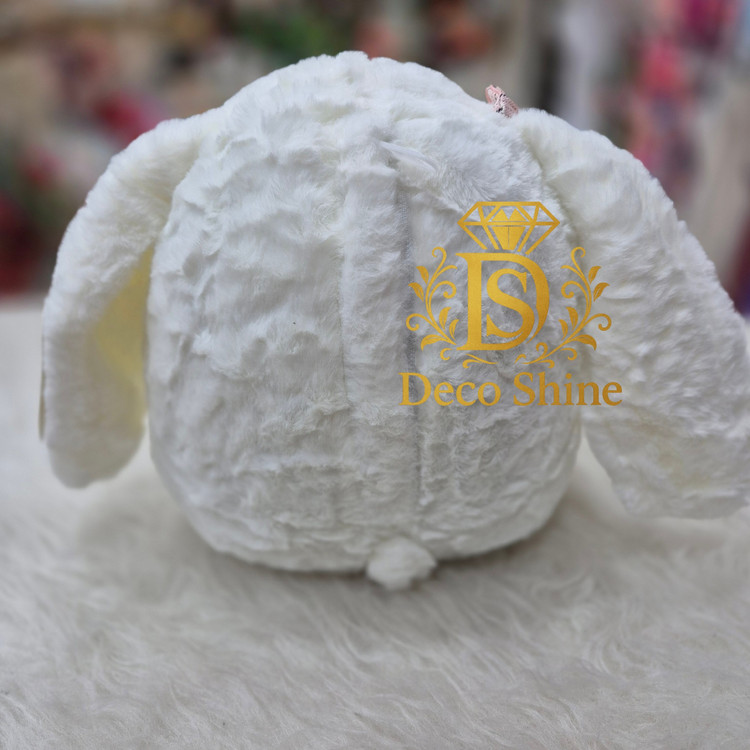 عروسک خرگوش خپل (زیپدار) وارداتی 25 سانت (نرم، قابل شستشو، ضدحساسیت)