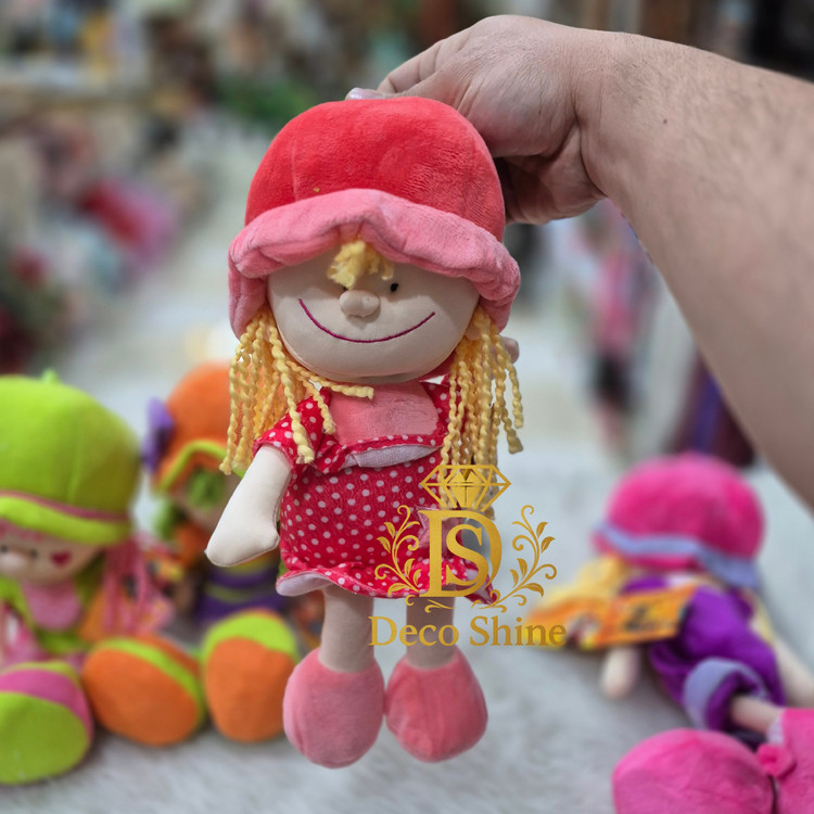 عروسک دختر هپی تایم (آویز) خارجی 30 سانت (نرم، قابل شستشو، ضدحساسیت)