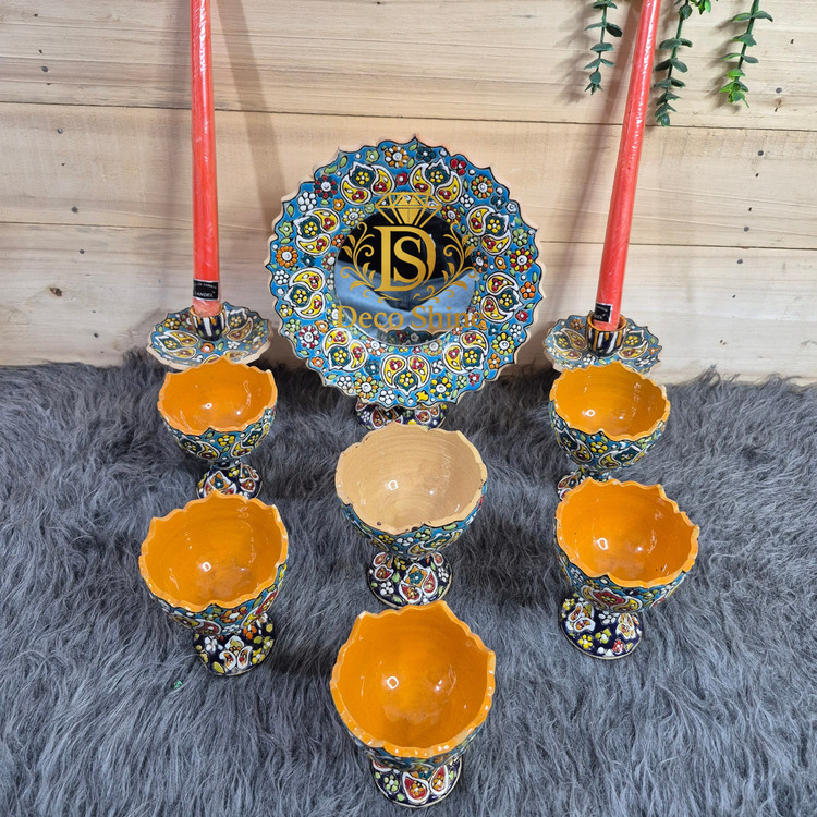 هفت سین سفالی میناکاری (هنری و سنتی)