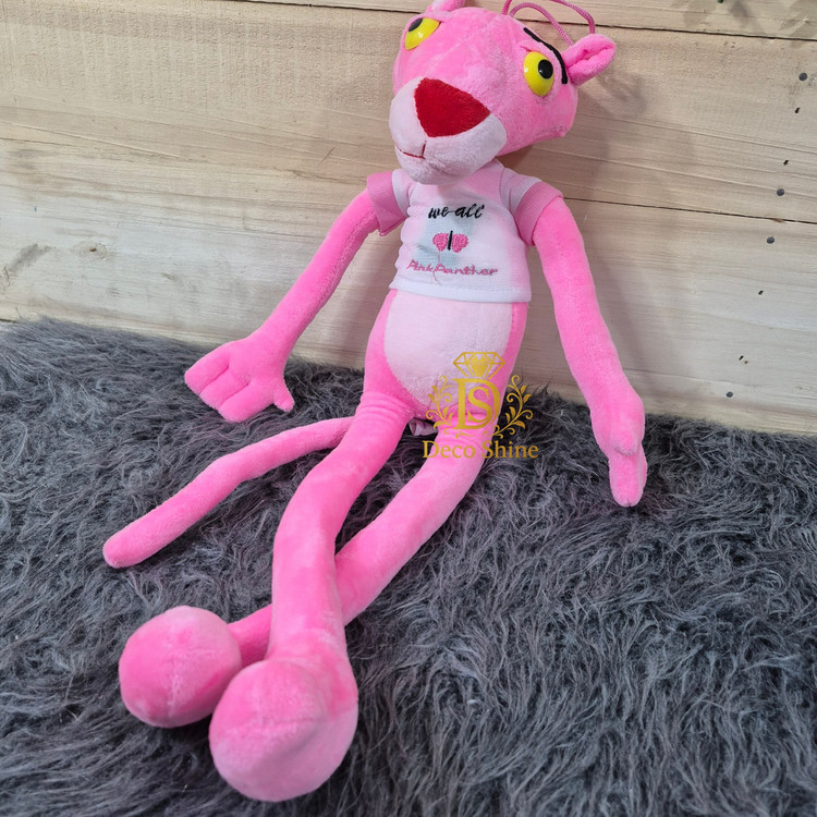 عروسک پلنگ صورتی 60 سانت، پولیشی وارداتی (خارجی) و قابل شستشو