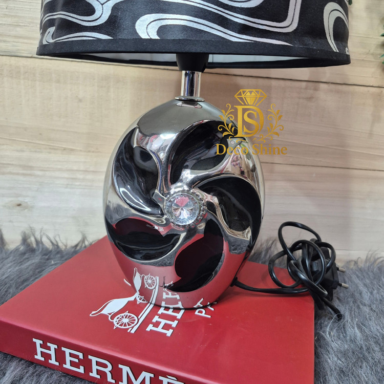 آباژور رومیزی (چراغ خواب) پایه سرامیک، کلاهک قابل شستشو