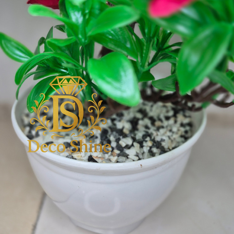 گل و گلدان مصنوعی (درختچه، بنسای) 55 سانت، دکوری و تزیینی