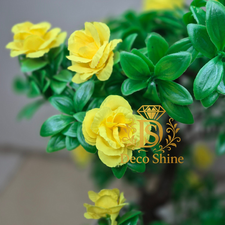 گل و گلدان مصنوعی (درختچه، بنسای) 55 سانت، دکوری و تزیینی