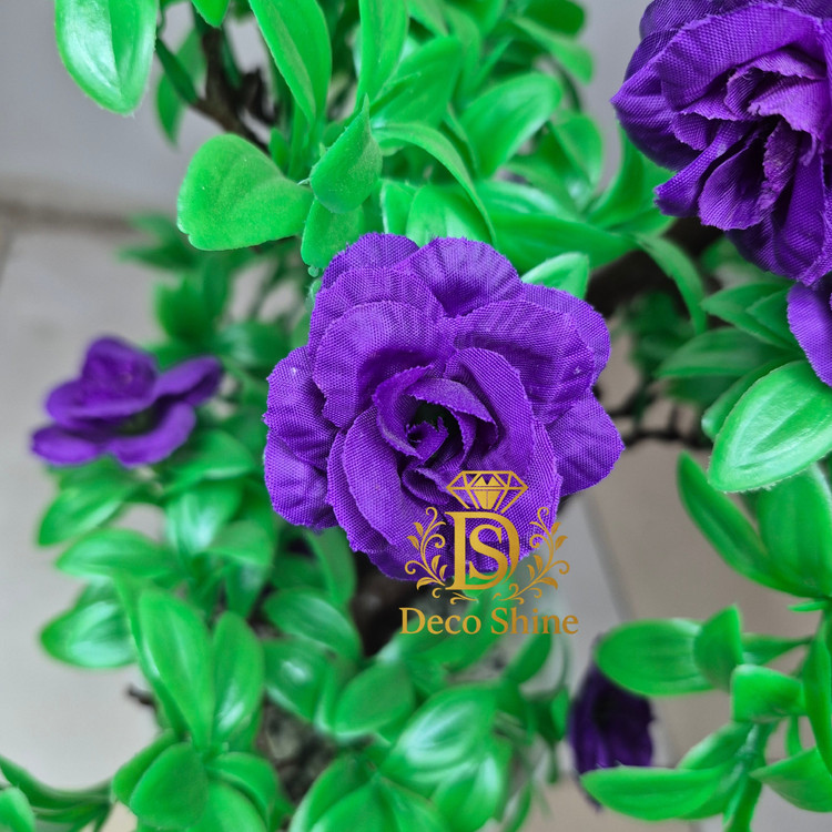 گل و گلدان مصنوعی (درختچه، بنسای) 55 سانت، دکوری و تزیینی