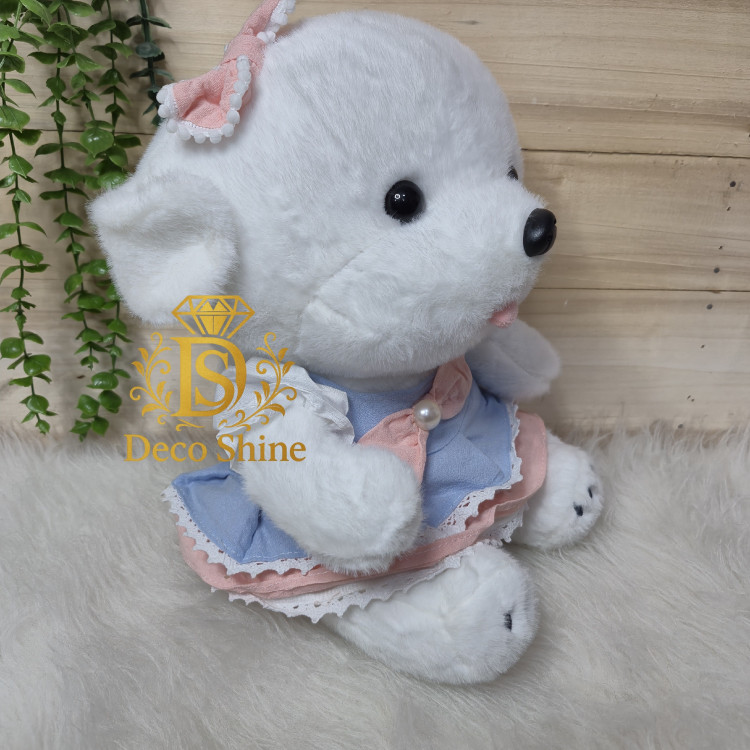عروسک سگ ناز (50 سانت) زبان دراز وارداتی زیپدار