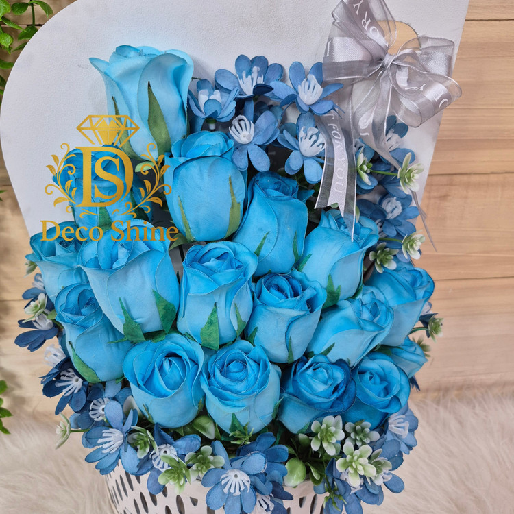 باکس گل هدیه (3 رنگ) پرو خوش رنگ استند MDF