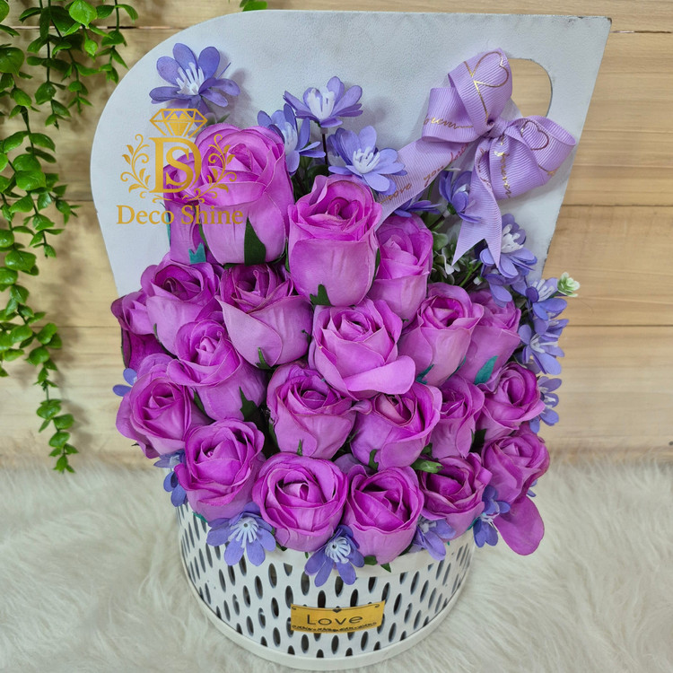 باکس گل هدیه (3 رنگ) پرو خوش رنگ استند MDF