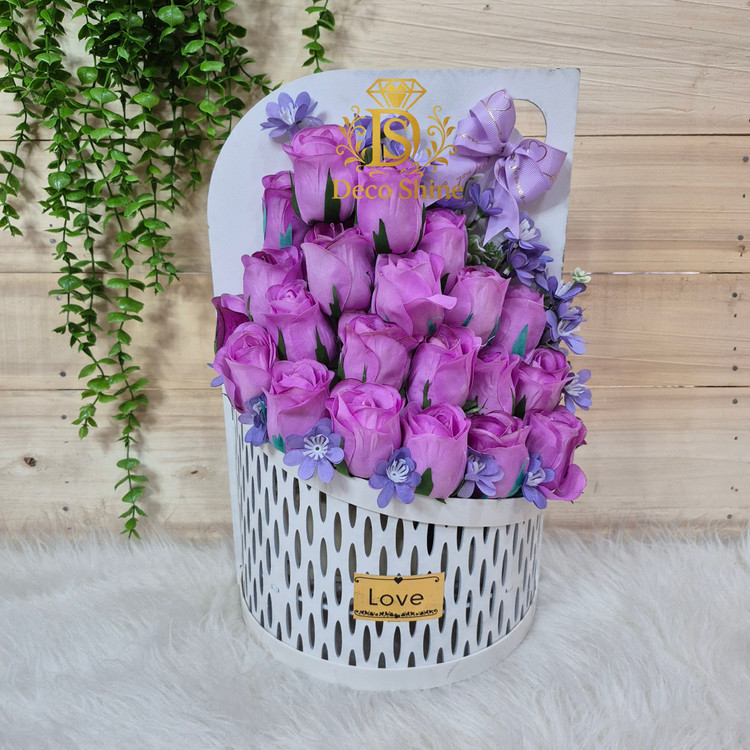 باکس گل هدیه (3 رنگ) پرو خوش رنگ استند MDF