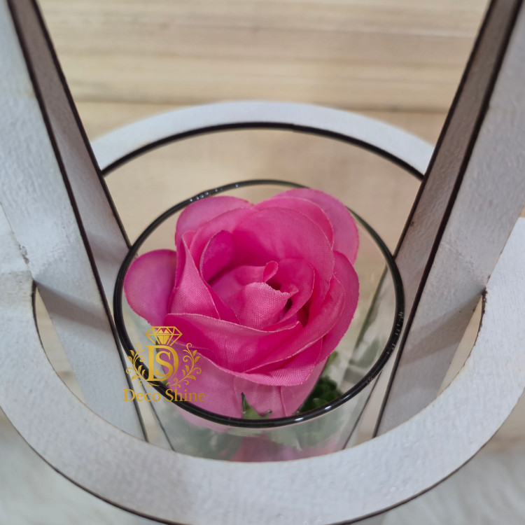 گل استوانه کادویی (استند چوبی) دو شاخه خوش قیمت