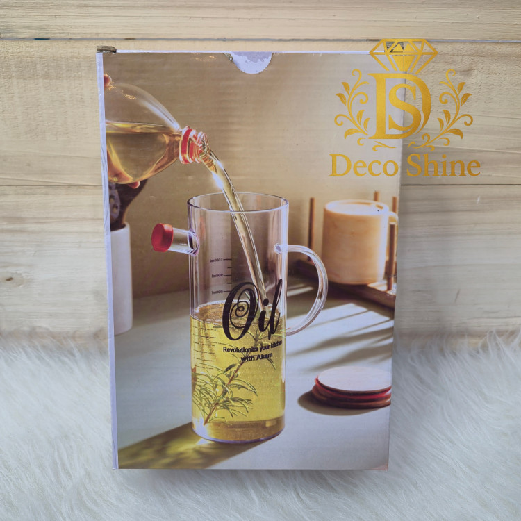 روغن ریز یک لیتری (آکام، درب چوبی) شیشه روغن سرکه