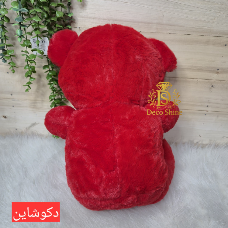 عروسک خرس قرمز قلب بدست 50 سانت خارجی