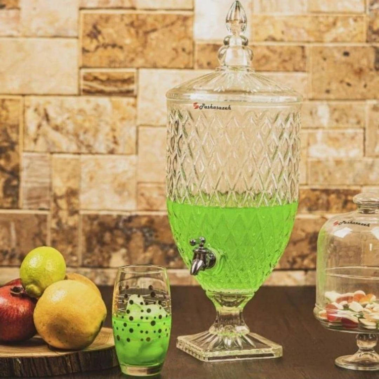 کلمن شیشه ای 5.5لیتری با شیر باکیفیت