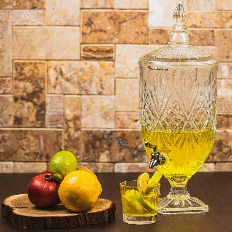 کلمن شیشه ای 5.5لیتری با شیر باکیفیت