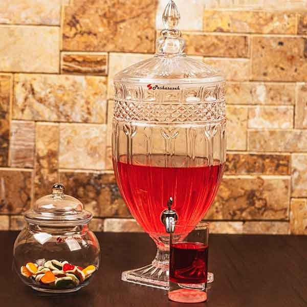 کلمن شیشه ای 5.5لیتری با شیر باکیفیت