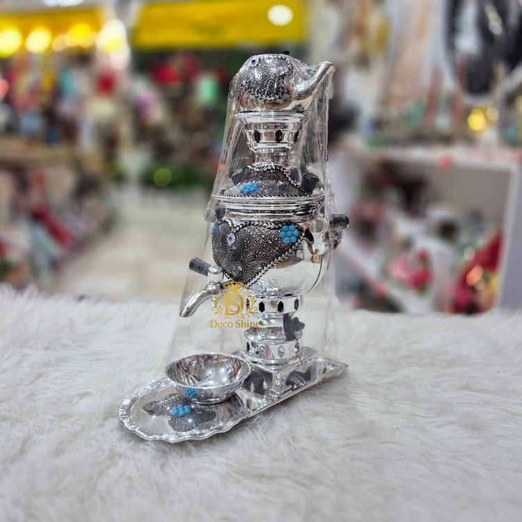 سماور دکوری پلاستیکی بزرگ (سماور تزئینی مسی)