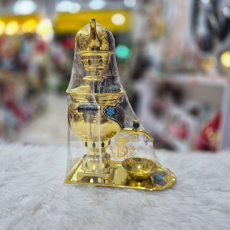 سماور دکوری پلاستیکی بزرگ (سماور تزئینی مسی)