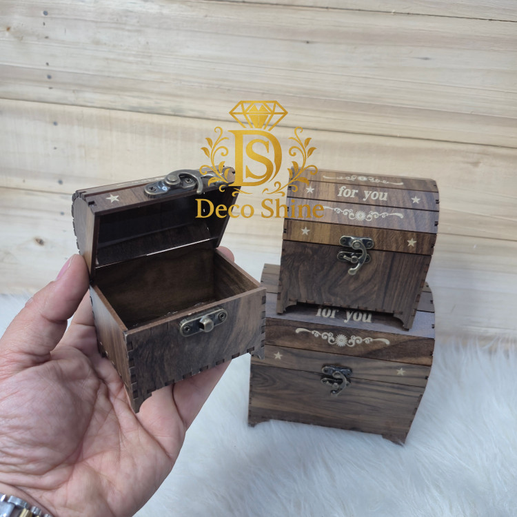 صندوقچه چوبی (جعبه دکوری) سه تکه ام دی اف، برش لیزری فانتزی