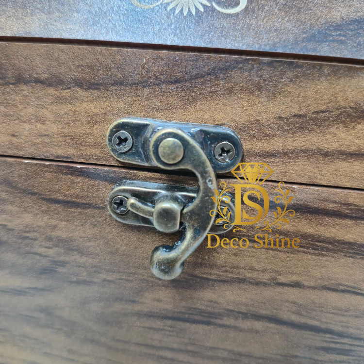 صندوقچه چوبی (جعبه دکوری) سه تکه ام دی اف، برش لیزری فانتزی